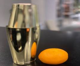 Protein shaker with orange